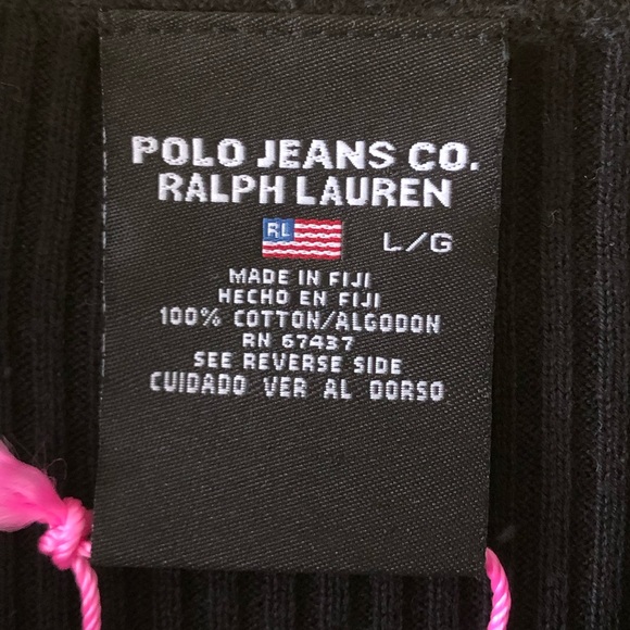 Vintage Polo Ralph Lauren Black Stripes Ribbed Sweater - Picture 6 of 7